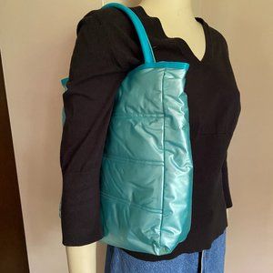 Set of 2 Clinique Blue Puffy Travel Bags